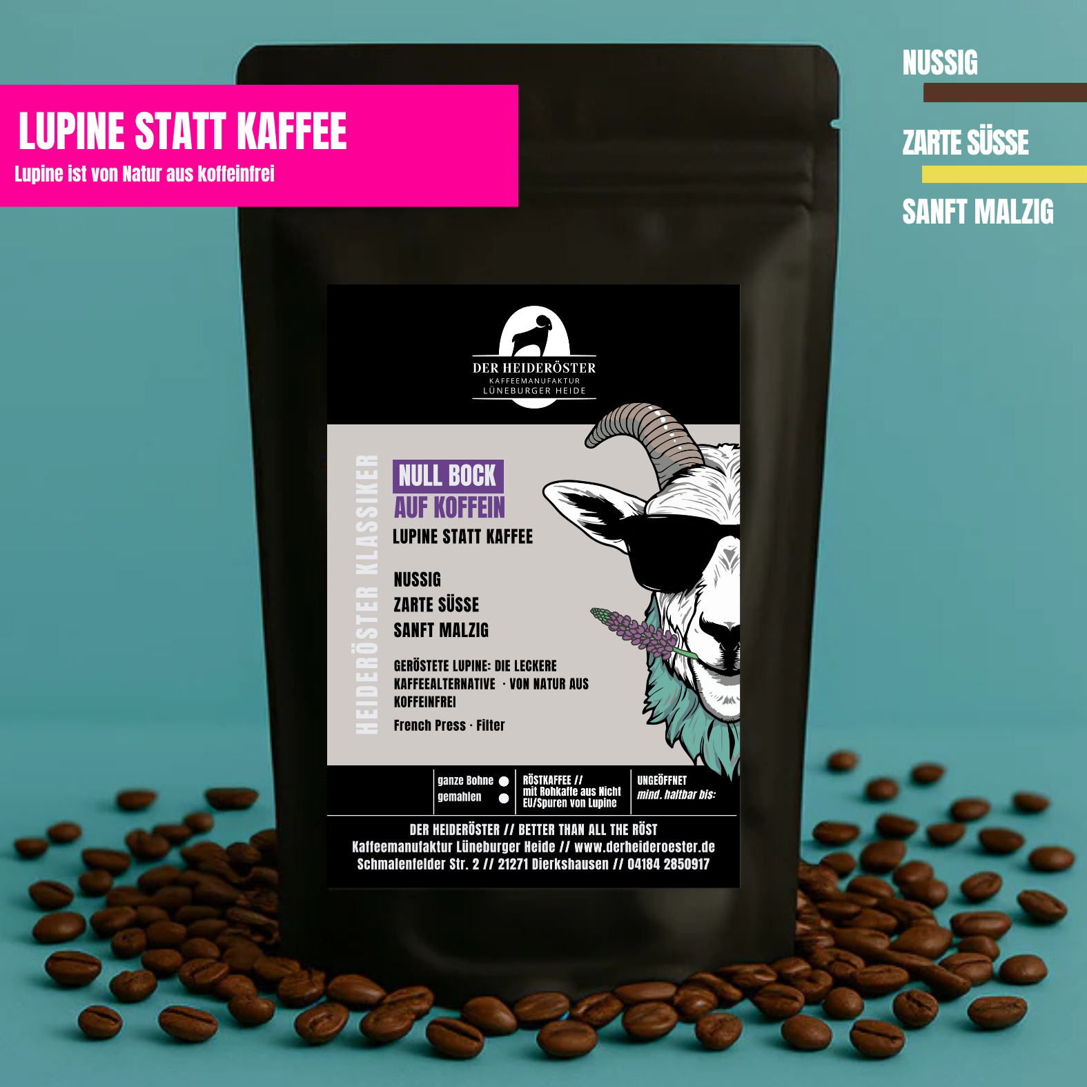 LUPINENRÖSTUNG: NULL BOCK AUF KOFFEIN